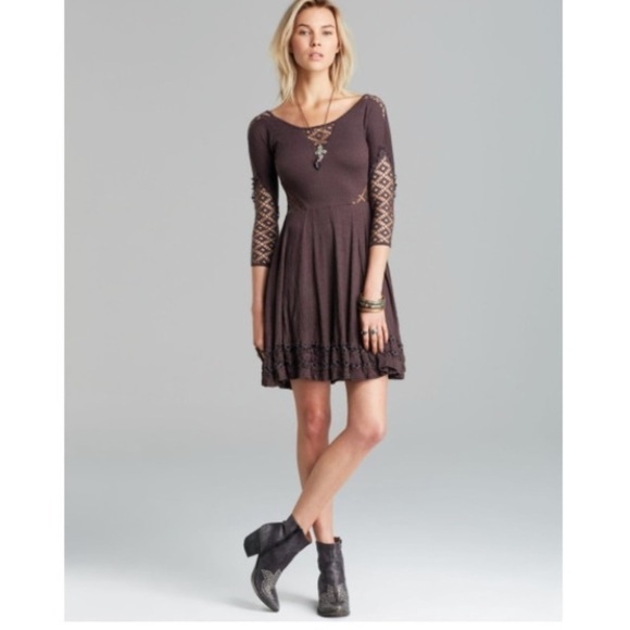 Free People Dress in Charcoal - Picture 1 of 6